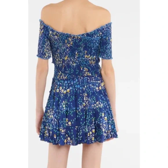 POUPETTE ST Barth Women's SOLEDAD MINI DRESS Blue Small MINT Vacay Ruffle $340 - Picture 3 of 9